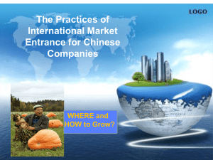 Mode of Entry in international Business