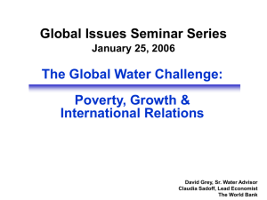 3 Messages: Global Water & the Future
