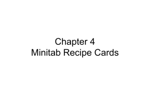 Chapter 4 Minitab Recipe Cards