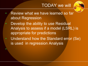 Regression Residual Analysis ppt