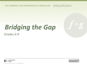 Bridging the Gaps: Grades 6-9 PPT