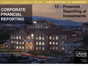 Financial Reporting of Investments