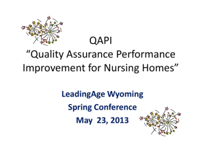 QAPI Quality Assurance Performance Improvement for Nursing Homes