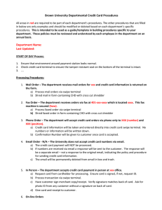 Departmental Credit Card Procedure Template