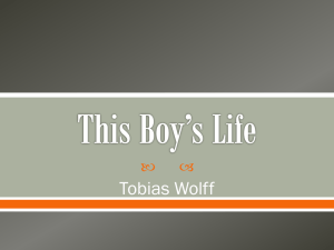 This Boy*s Life - SCSC Year 12 English