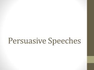 Persuasive Speaking PPT