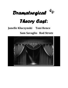 Handout for Presentation on Dramaturgical Theory