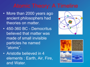 Atomic Timeline notes