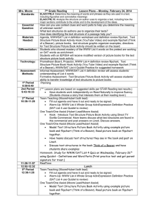 Lesson Plans - Week of February 24th