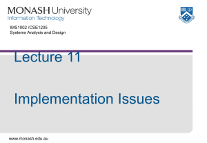 Implementation Issues