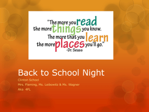 Back to School Night