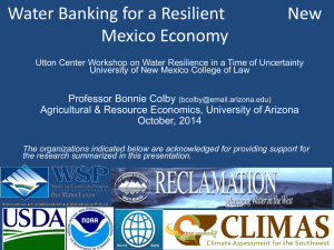 Water Banking for a Resilient New Mexico Economy