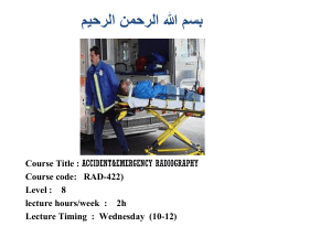 Accident and emergency radiography