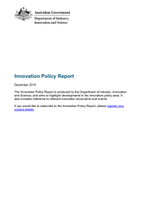Innovation Policy Report December 2015