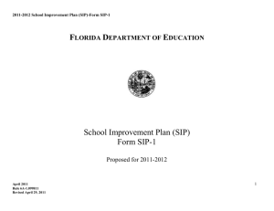 School Improvement Plan (SIP) - Broward County Public Schools