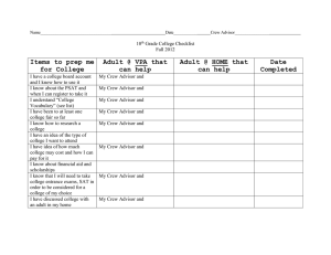 10th college checklist