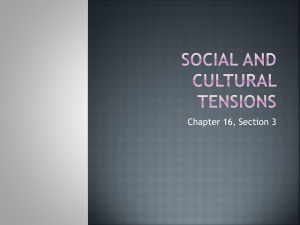 Social and Cultural Tensions