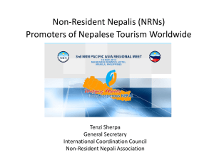 Toursim promotion by Tenzi Sherpa