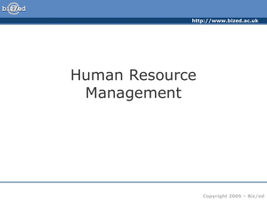 Human Resource Management - PowerPoint Presentation