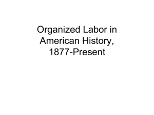 Labor in American History F2012