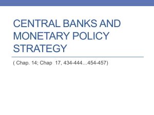 Central Banks and Monetary Policy Strategy