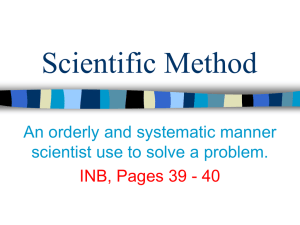 Scientific Method