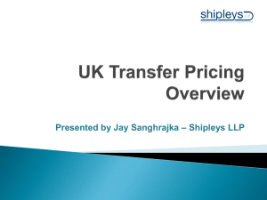 UK Transfer Pricing Overview