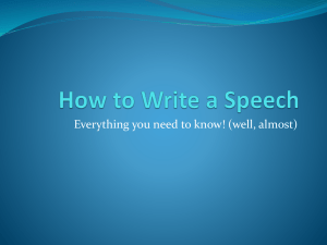 How to Write a Speech