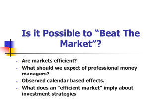 Can you Beat the Market?
