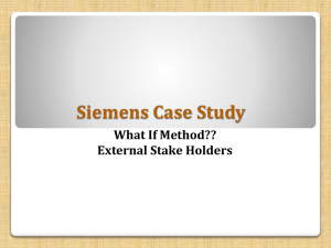 Siemens Case Study