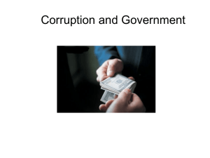 Week: 7 Corruption and Government - C