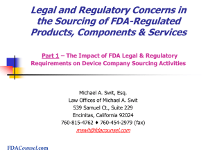 Strategies for Sourcing FDA-Regulated Products