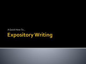 Expository Writing