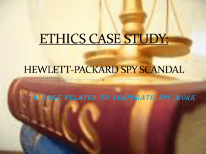 ETHICS CASE STUDY: HEWLETT