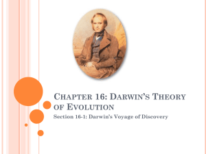 Chapter 16: Darwin's Theory of Evolution