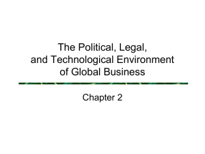 The Political, Legal, and Technological Environment of Global