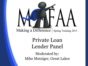 Private lender panel