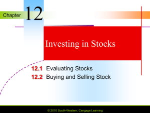 Ch 12 PPT Investing in STOCK