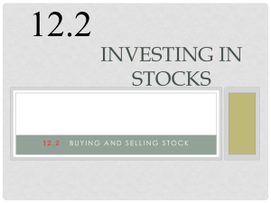 Chapter 12 Investing in Stocks