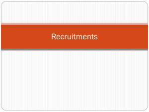 Recruitments