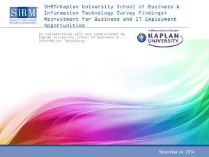 SHRM/Kaplan University Survey Findings
