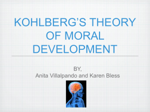 KOHLBERG'S THEORY OF MORAL DEVELOPMENT