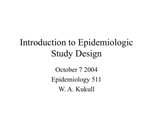 Introduction to Epidemiologic Study Design