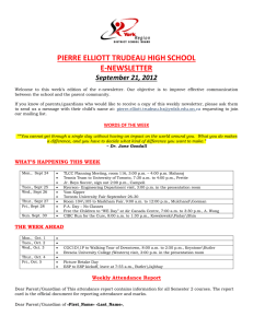 September 21, 2012 - PE Trudeau High School