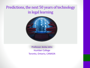 Predictions, the next 50 years of technology in legal learning