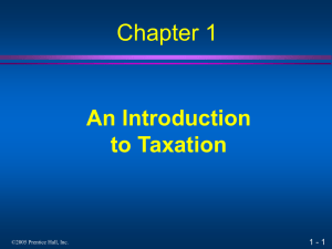 Chapter 1: An Introduction to Taxation