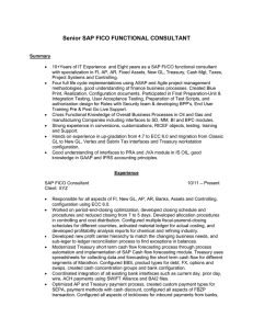 SAP FICO and Treasury resume - Verity