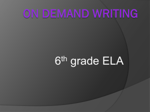 On Demand Writing - Trimble County Schools