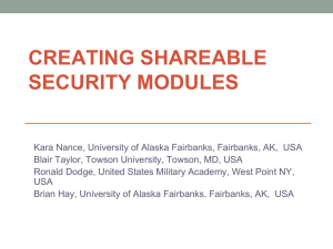 Creating Shareable Security Modules