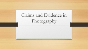 Claims and Evidence in Photography